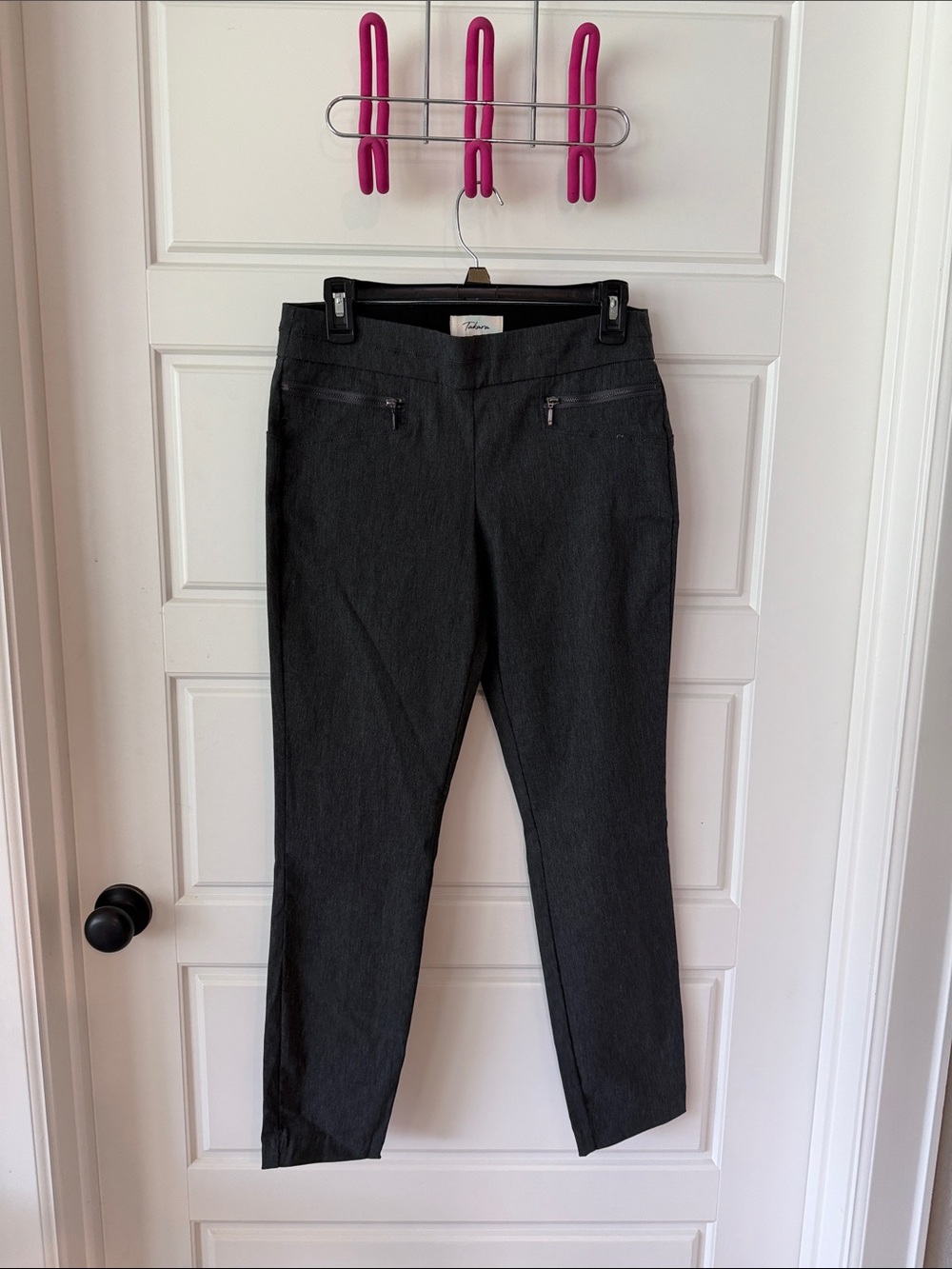 Takara Black Skinny Jeans with Front Zippers